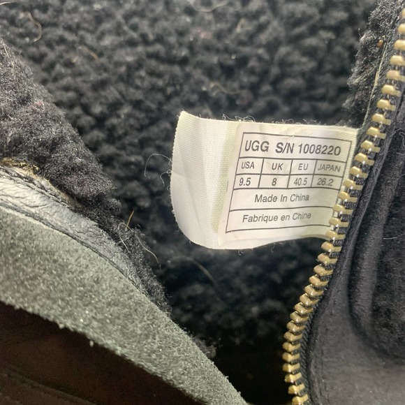 UGG Women Blayre II Shearling Genuine Cuff Suede Boots 1008220 - Black sz. 9.5 - Picture 14 of 14